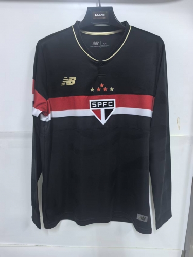 2025/26 São Paulo FC 2nd Away Black LS Thailand Soccer Jersey AAA-1116
