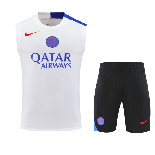 2025/26 Paris SG White Thailand Soccer Training Vest Suit-418