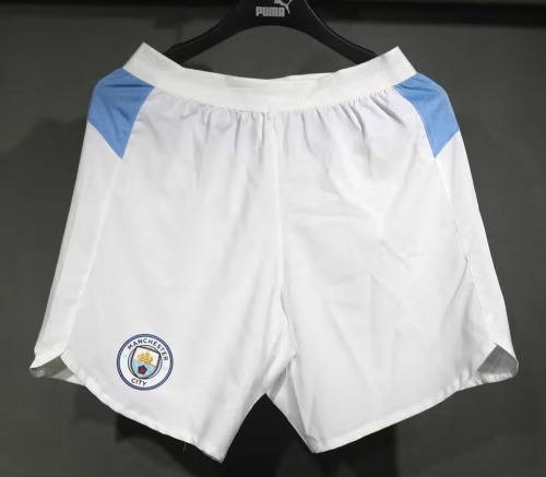 Player Version 2025/26 Manchester City Home White Thailand Soccer Shorts-703