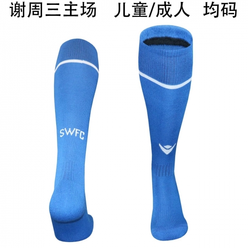Adult/Kids 2025/26 Sheffield Home Blue Thailand Soccer Socks