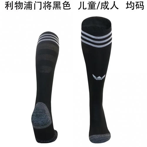 Adult & Kids 25/26 Liverpool Goalkeeper Black Thailand Soccer Socks