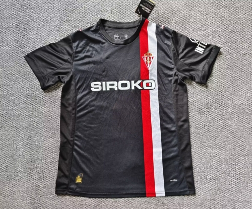 2025/26 Sporting de Gijón Away Black Thailand Soccer Jersey AAA-62/301