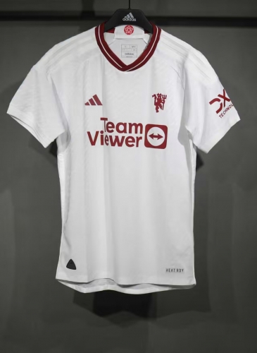 Player Version 2023/24 Manchester United 2nd Away White Thailand Soccer Jersey AAA-703