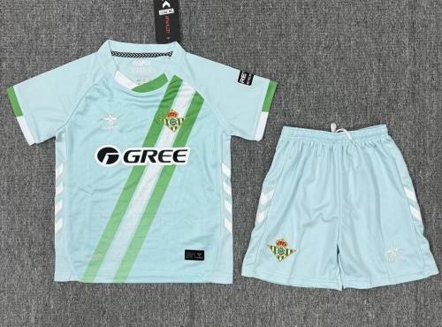 Kids 2025/26 Real Betis Away Blue Kids/Youth Soccer Uniform-62/208/522