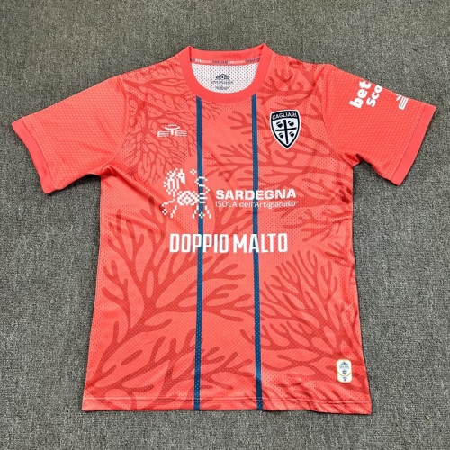 2025/26 Cagliari Calcio 3nd Away Rose Red Thailand Soccer Jersey AAA-417