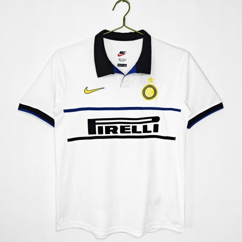 98/99 Retro Version Inter Milan Away White Thailand Soccer Jersey AAA-710