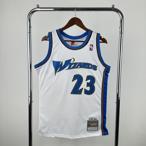 01/02 Season Retro Version Washington Wizards White #23 NBA Jersey-311