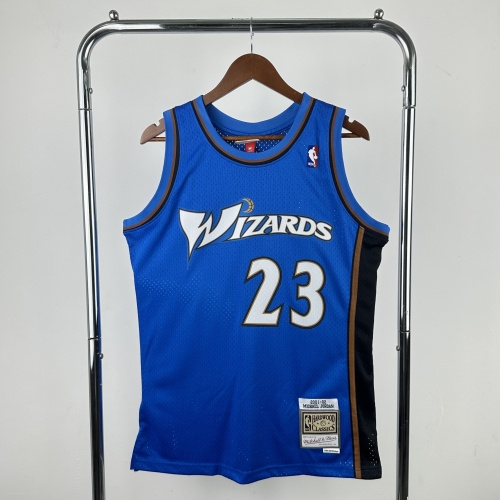 01/02 Season Retro Version Washington Wizards Blue #23 NBA Jersey-311