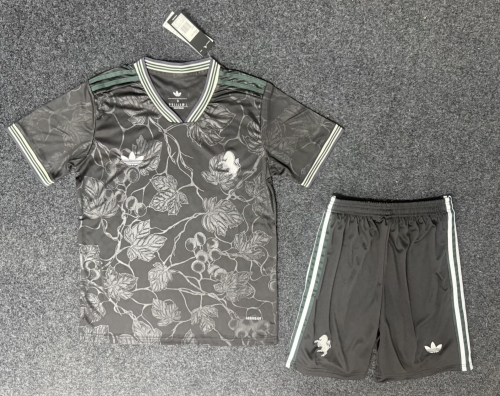2025/26 Juventus 2nd Away Black Soccer Uniform-302