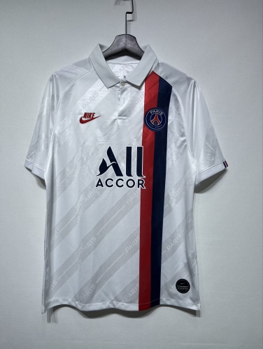 19/20 Retro Version Paris SG 2nd Away White Thailand Soccer Jersey AAA-301