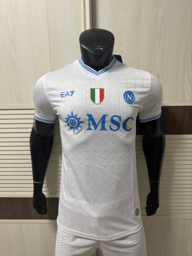 Player Version 2025/26 UEFA Champions League Napoli Away White Thailand Soccer Jersey AAA-308