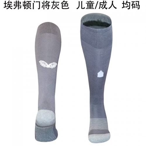 2025/26 Everton Goalkeeper Gray Adult/Kids Thailand Soccer Socks