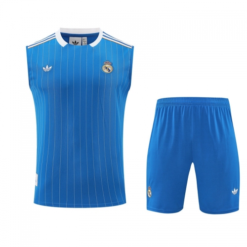 2025/26 Rea Madrid Blue Thailand Soccer Training Vest Set-418