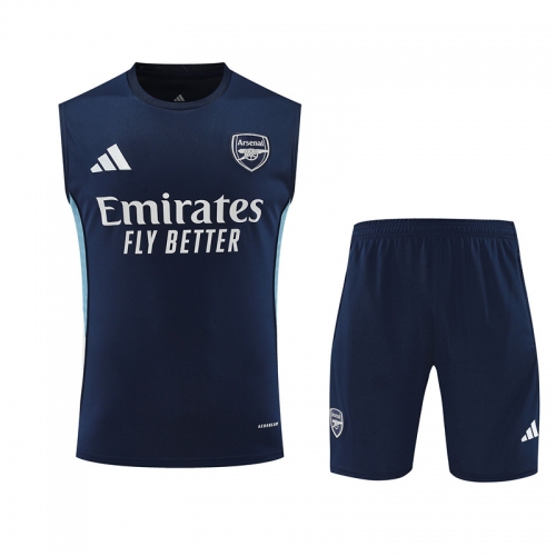 2025/26 Arsenal Royal Blue Thailand Soccer Training Vest Set-418