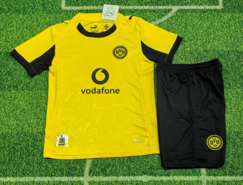 Kids 2025/26 Borussia Dortumund Yellow Kids/Youth Soccer Uniform-123