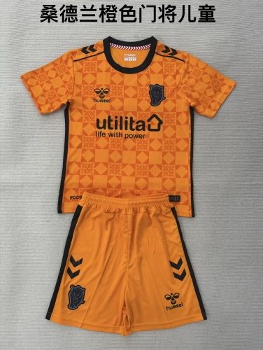 Kids 2025/26 Sunderland Goalkeeper Orange Kids/Youth Soccer Uniform-208