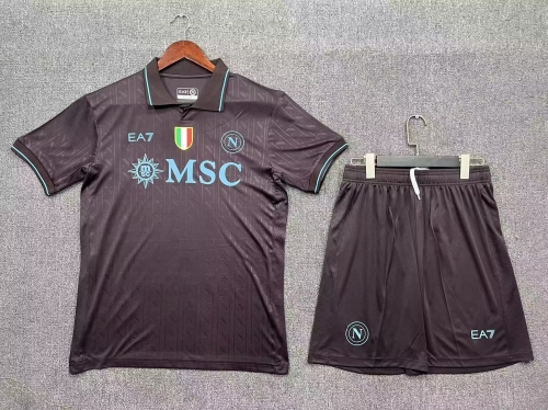 2025-26 Napoli 2nd Away Black Soccer Uniform-208/315