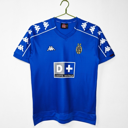 99/00 Retro Version Juventus Away Blue Thailand Soccer Jersey AAA-710