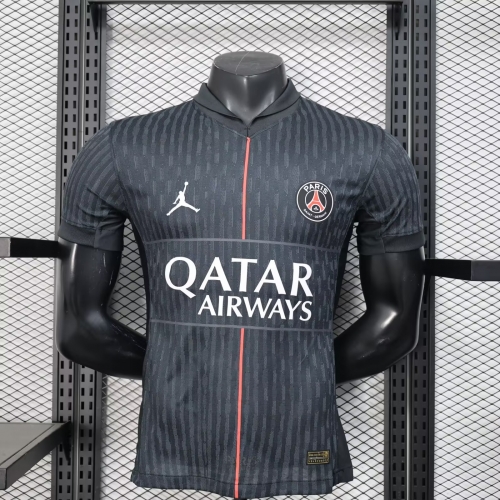 Player Version 2025-2026 Paris SG 3nd Away Black Thailand Soccer Jersey AAA-888/MY/416
