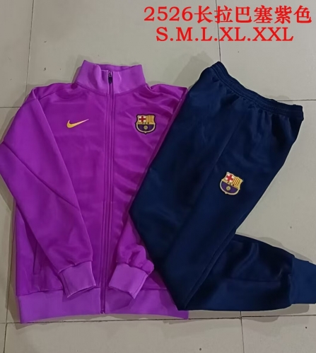 2025/26 Barcelona Purple Thailand Soccer Jacket Uniform-815
