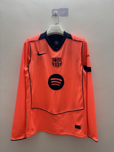 2025/26 Barcelona 2nd Away Orange Thailand LS Soccer Jeesey AAA-410
