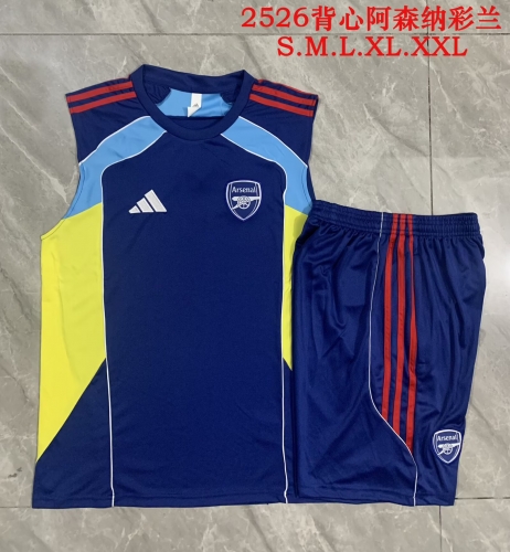 2025/26 Arsenal CaiBlue Soccer Tracksuit Vest Suit-815