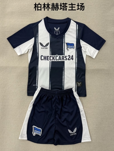 2025/26 Hertha BSC Home White & Blue Soccer Uniform-208