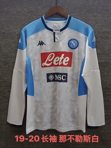 2019 Retro Version SSC Napoli White Thailand LS Soccer Jeesey AAA-709