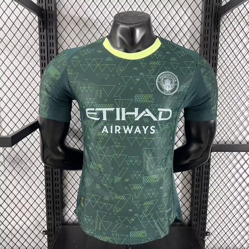 Player Version 2025/26 Manchester City 3nd Away Green Thailand Soccer Jersey AAA-XY/MY