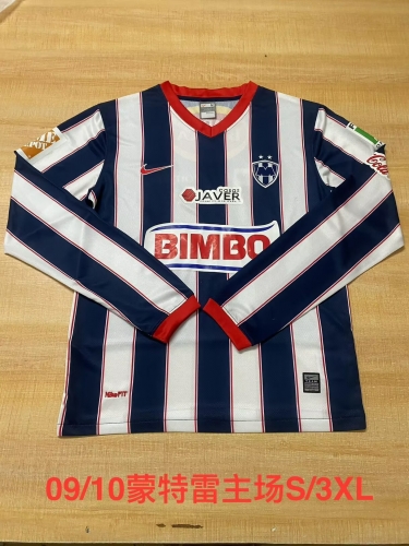 09/10 Retro Version Monterrey Home Blue & White Thailand LS Soccer Jeesey AAA-2041