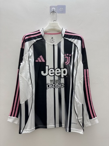 2025/26 Juventus Home Black & White LS Thailand LS Soccer Jersey AAA-410
