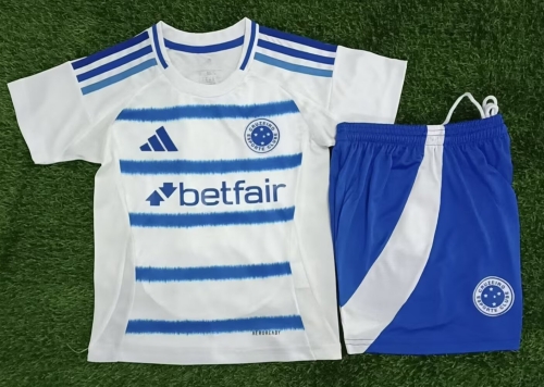 Kids 2025/26 Cruzeiro EC Away White Kids/Youth Soccer Uniform-812/507