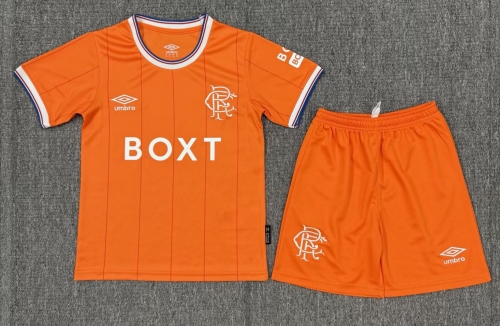 Kids 2025/26 Rangers 3nd Away Orange Kids/Youth Soccer Uniform-1040/522