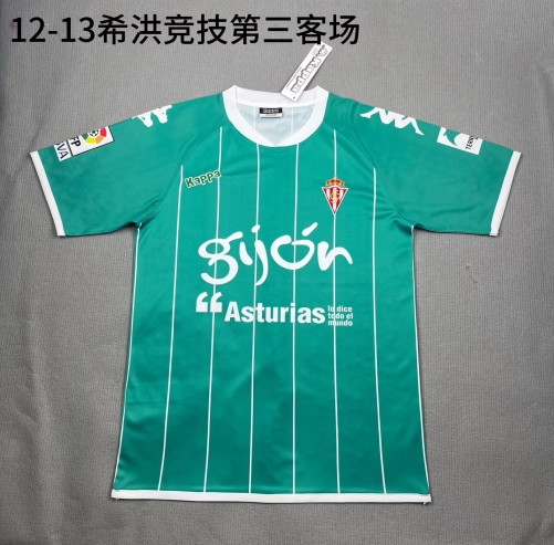 12/13 Retro Version Sporting de Gijón 3nd Away Green Thailand Soccer Jersey AAA-709
