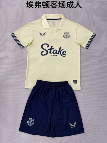 2025/26 Everton Away Light Yellow Soccer Uniform-208