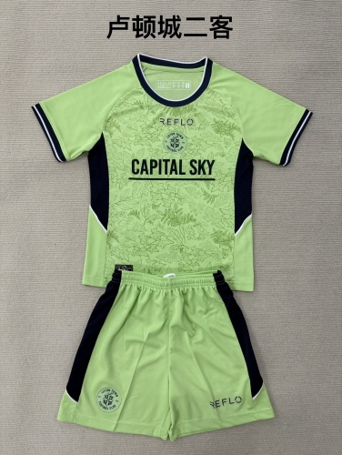 Kids 2025/26 Luton Town 2nd Away Green Kids/Youth Soccer Uniform-208