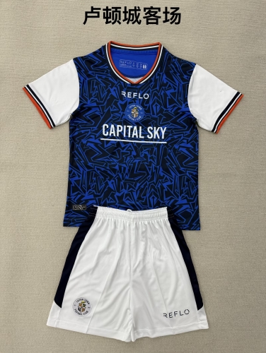 Kids 2025/26 Luton Town Away Blue Kids/Youth Soccer Uniform-208