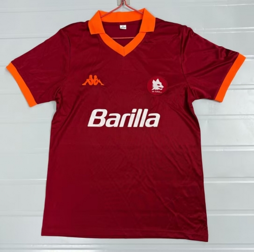 85/86 Retro Version AS Roma Home Red Thailand Soccer Jersey AAA
