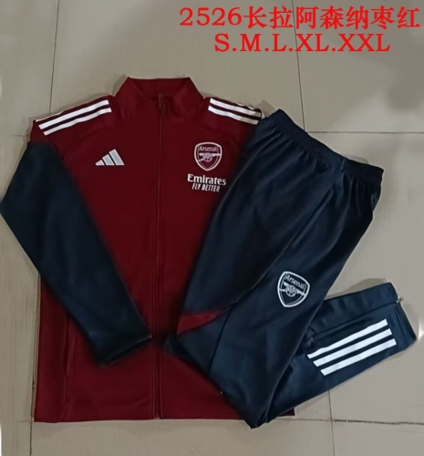 2025/26 Arsenal Maroon Soccer Jacket Uniform-815