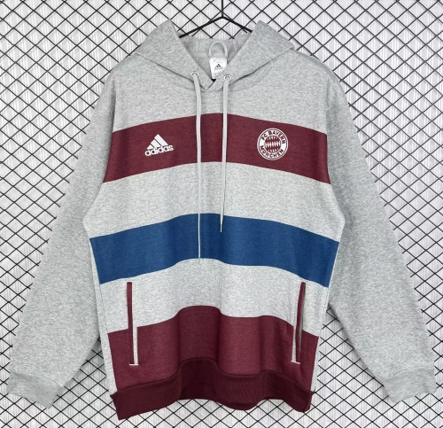 14/15 Retro Bayern München Gray Thailand Soccer Tracksuit Top With Hat-503