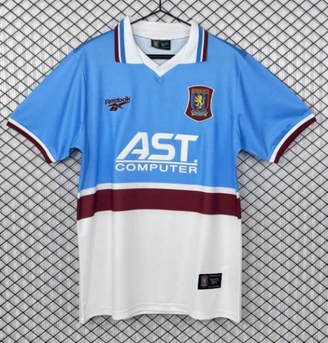 97/98 Retro Version Aston Villa Away Blue & White Thailand Soccer Jersey AAA-503