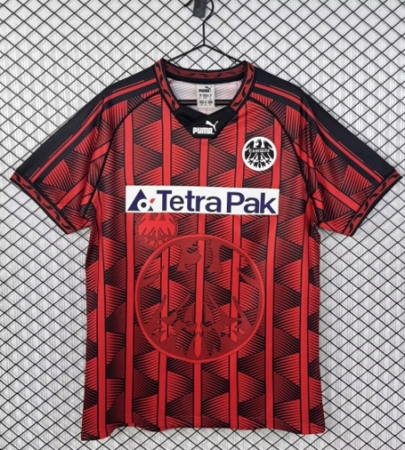 95/96 Retro Version Frankfurt Home Red & Black Thailand Soccer Jersey AAA-503