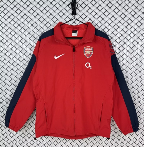 04-05 Retro Version Arsenal Home Red Windbreaker Hoodies Top-503