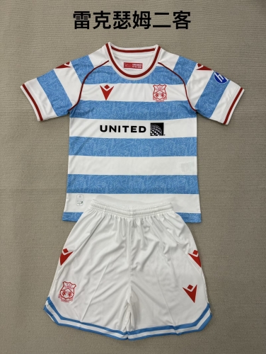 2025/26 Wrexham 2nd Away Blue & White Soccer Uniform-208
