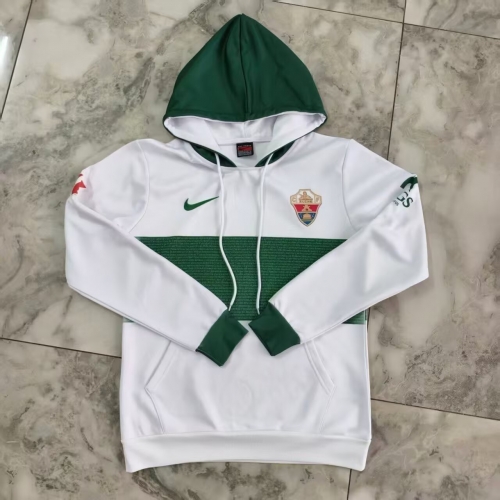 (Size S-2XL ) 2025/26 Elche CF Home White & Green Thailand Soccer Tracksuit Top With Hat-62