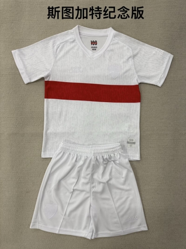 Kids/Youth 2025/26 Commemorative Edition VfB Stuttgart White Soccer Uniform-208
