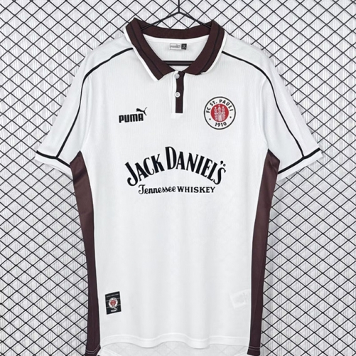 99-00 Retro Version FC St. Pauli Home White Thailand Soccer Jersey AAA-503