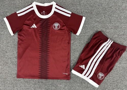 2026/27 Qatar Home Red Kids/Youth Soccer Uniform-1040/522