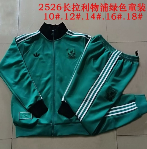 Kids 2025/26 Liverpool Green Kids/Youth Jacket Unifom-815