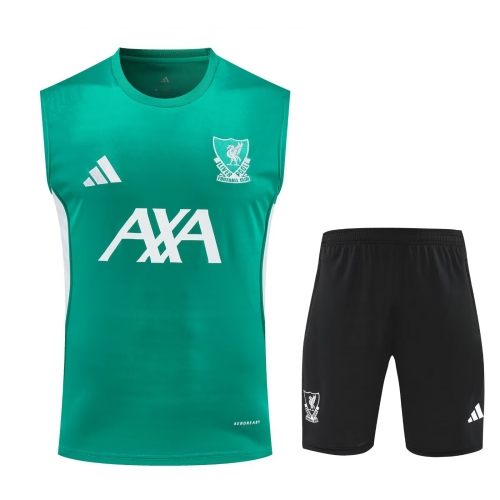 2025/26 Liverpool Green Thailand Soccer Training Vest Set-418